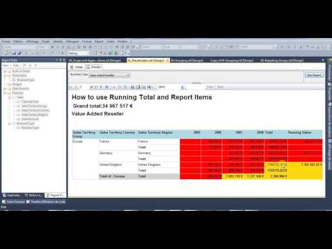 Reporting Service (SSRS) Tutorial Scope RunningValue ReportItems