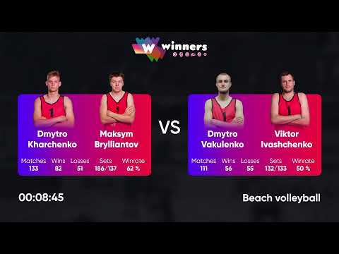 00:30 D.Kharchenko / M.Brylliantov - D.Vakulenko / V.Ivashchenko | Winners Beach Volleyball