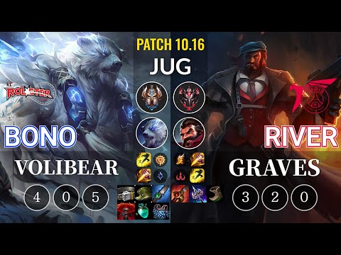 KT Bono Volibear vs TLN River Graves Jungle - KR Patch 10.16