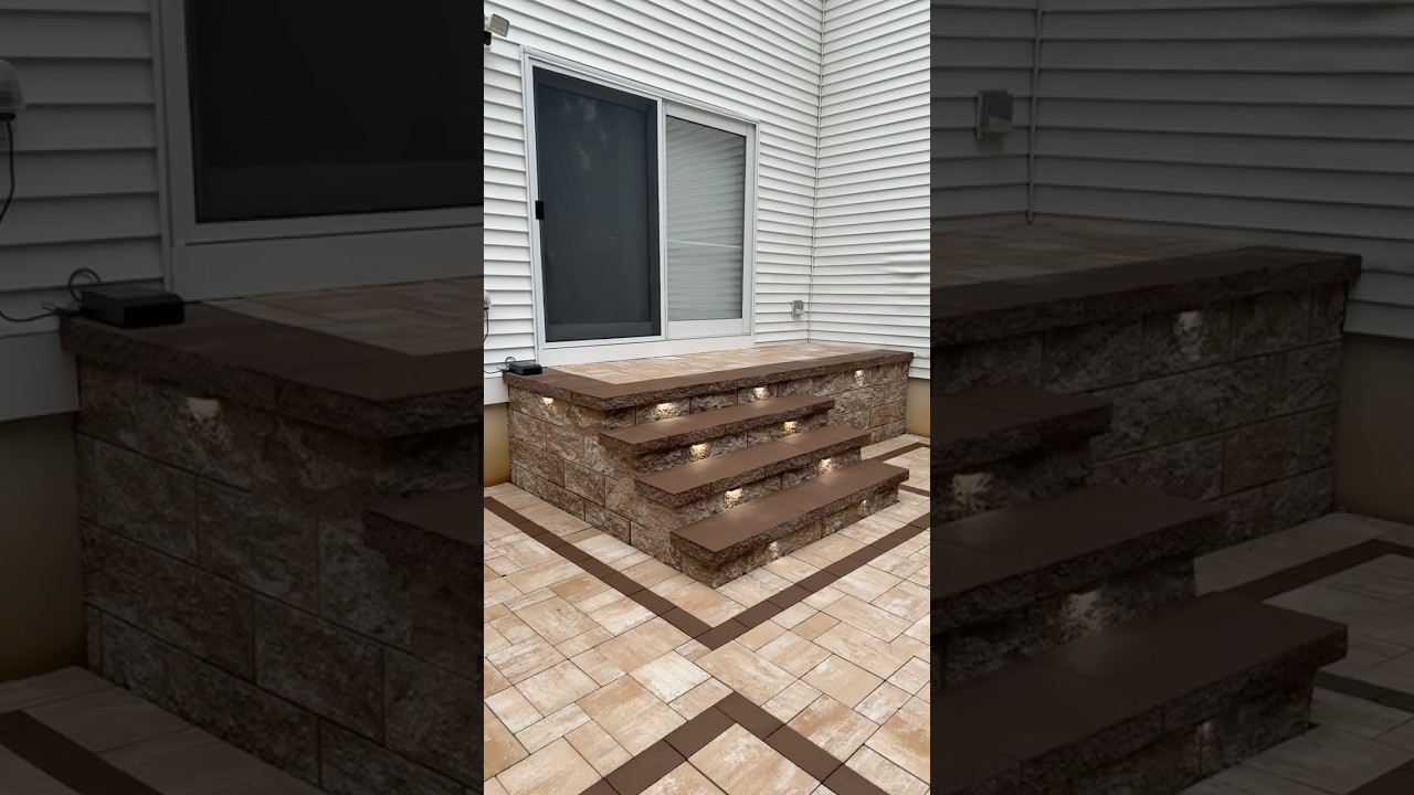 Custom Paver Patio, Steps & Outdoor Kitchen Build