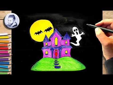 Comment dessiner une maison hantée facilement