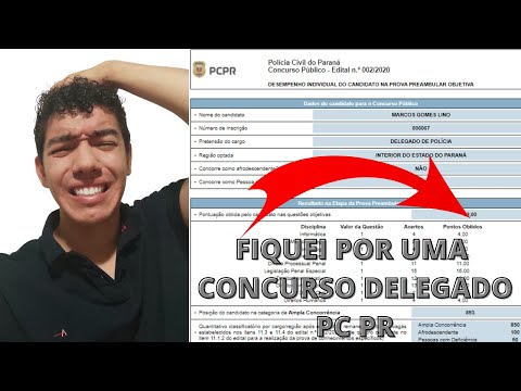 Resultado Final concurso Delegado PC PR... Fiz 82 e o corte foi 83