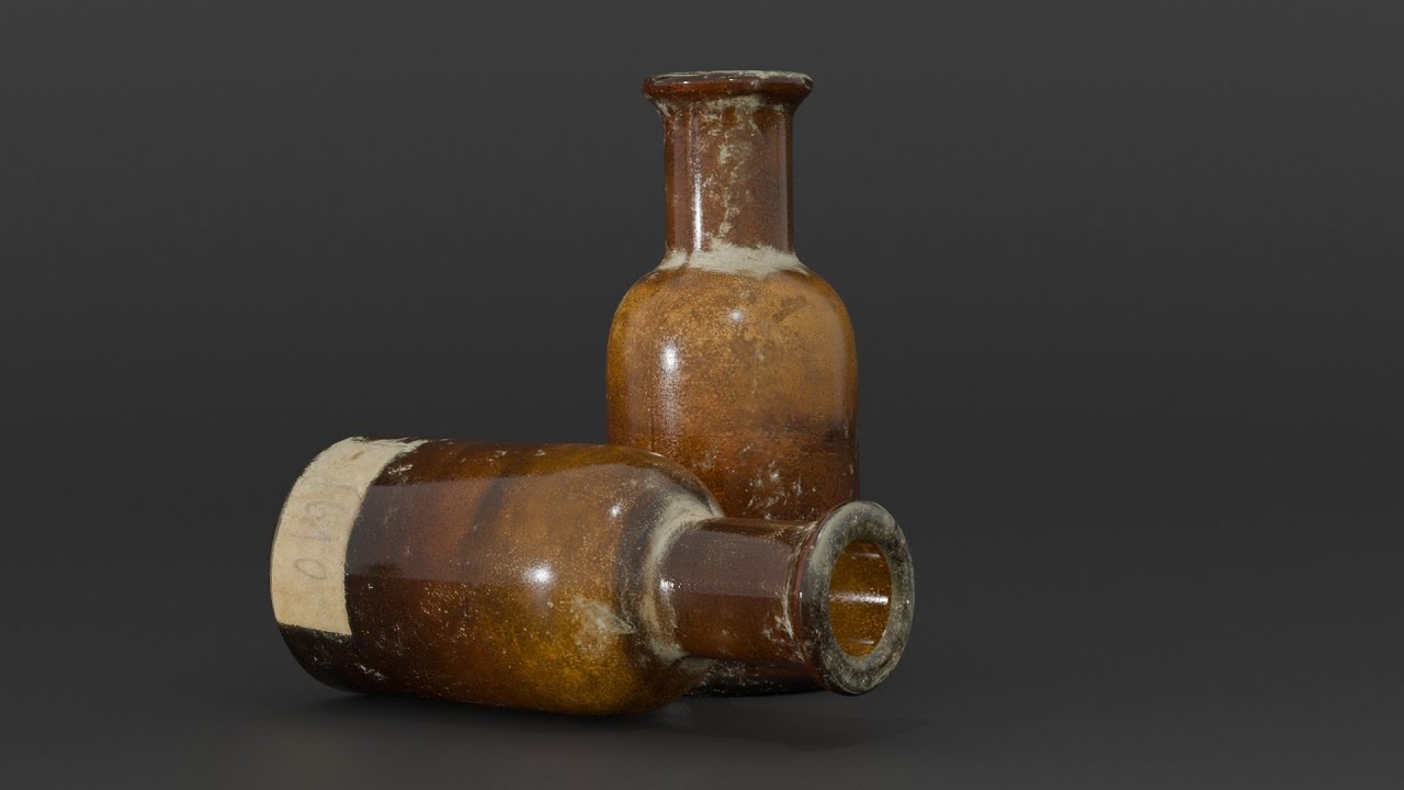Bottles Collection Old Glass 3D Model