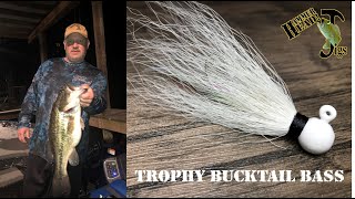 Largemouth on Bucktail Jig