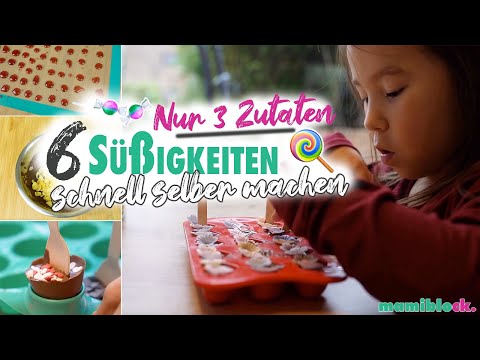 6 einfache Süßigkeiten -  Nur 3 Zutaten 🍭🍬 | Einfach & Schnell | Geschenkideen | mamiblock