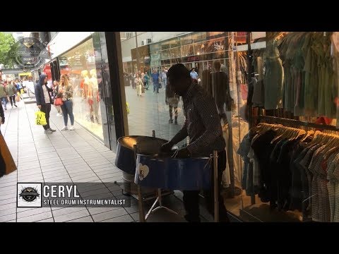 Ceryl From The Netherlands Performing On His Steel Drum Instrument In The Heart From Rotterdam City!