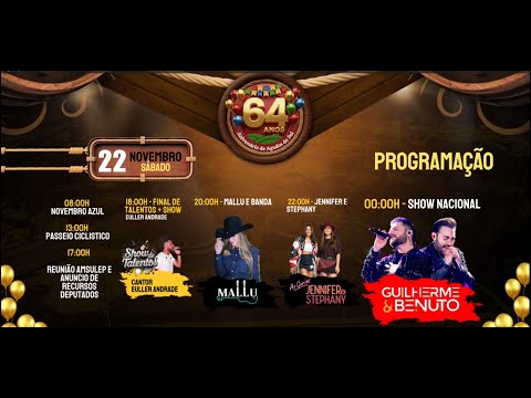 AGUDOSFEST 2025 AO VIVO | Aniversário de 64 Anos de Agudos do Sul – PR