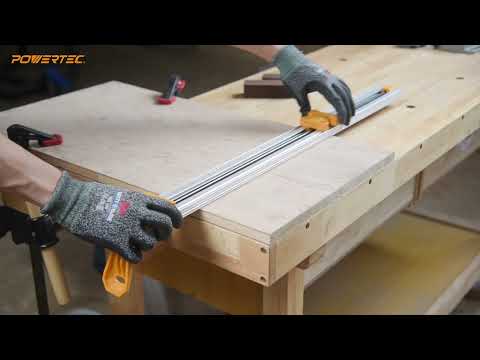 All-In-One Contractor Straight Edge Clamp Saw Guide - POWERTEC 71705 71706 71707 Woodworking Tools
