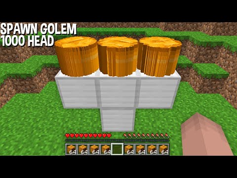 WHAT if SPAWN GOLEM with 1000 PUPMKIN in Minecraft ? 1000 IRON GOLEM !