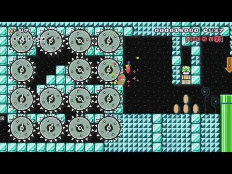 Beyond Grinders ガリガリを乗りこえて by つきこ - Super Mario Maker - No Commentary 1bl