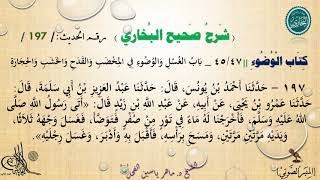 197 - شرح صحيح البخاري كتاب الوضوء | بَابُ الْغُسْلِ وَالْوُضُوءِ فِي الْمِخْضَب - رقم الحديث 197 image