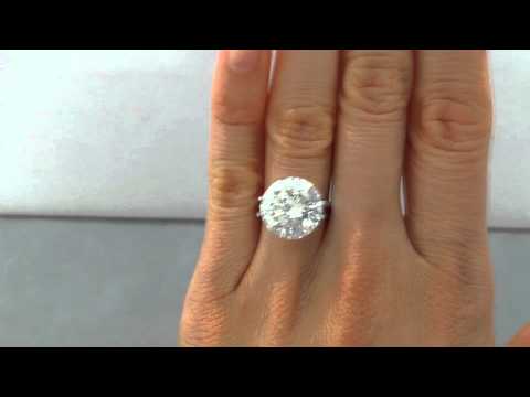 8.04 ctw Round Brilliant D Color/SI3 Clarity - BigDiamondsUSA