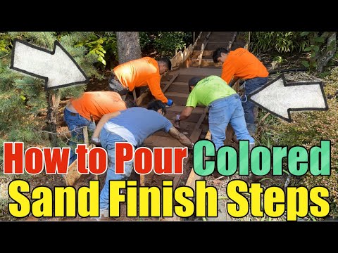 How To Pour Colored Sand Finish Concrete Steps in Portland, Oregon Step by Step