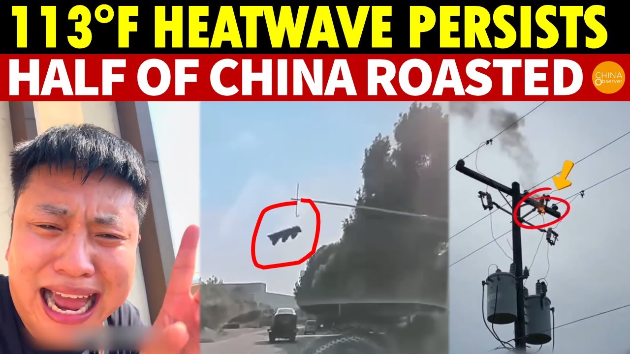 113°F Heatwave Persists! Half of China Roasted! Streetlights Ignite, Traffic Lights Melt