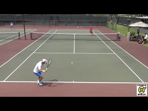 #34 Torben Otto (HPU) vs. #23 Matthew Halligan (Holy Names) HIGHLIGHTS - D2 College Tennis 2017