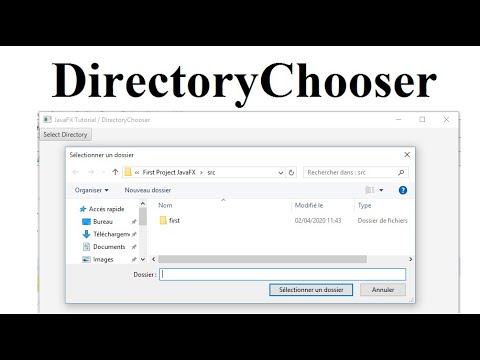JavaFX Tutorial 30 - DirectoryChooser Java GUI