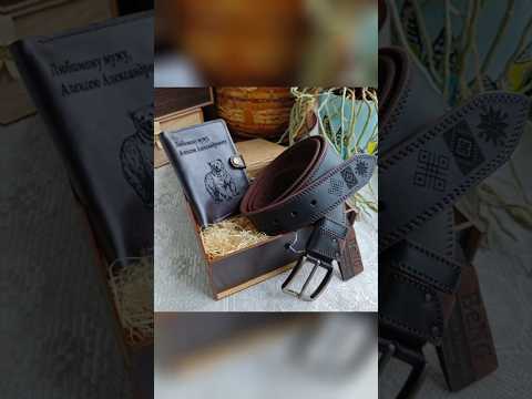 фото мужской набор: ремень beng 4см + обложка универсальная 0