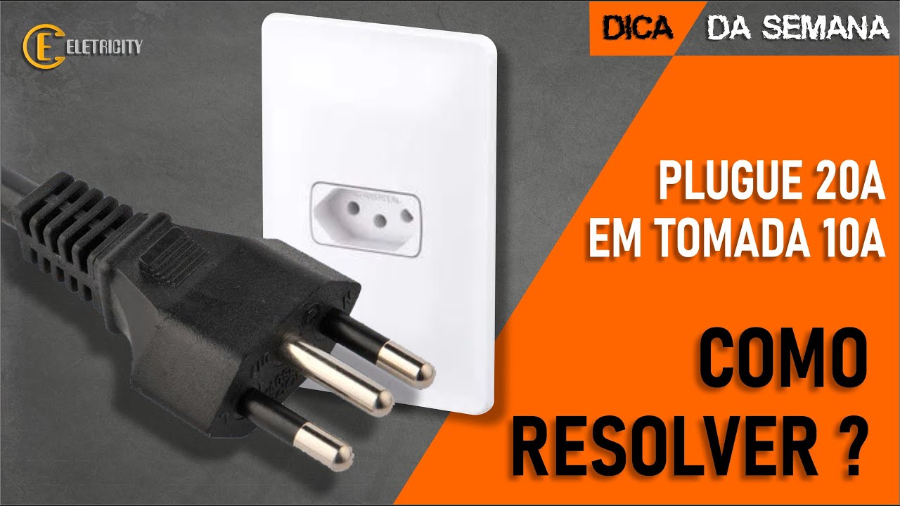 PLUGUE DE 20A NÃO ENTRA NA TOMADA DE 10A – COMO RESOLVER DO JEITO CERTO. 🔌
