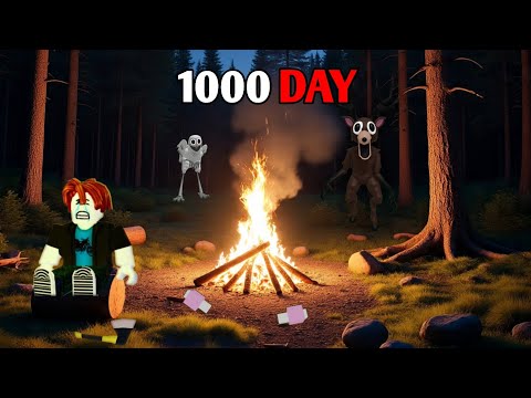 เอาชีวิตรอดในป่า 1000 คืน ด้วยตัวคนเดียวจะรอดหรือไม่! : Roblox