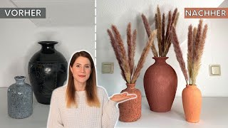 Vasen upcyclen - 3 einfache Methoden für den perfekten Terracotta Look