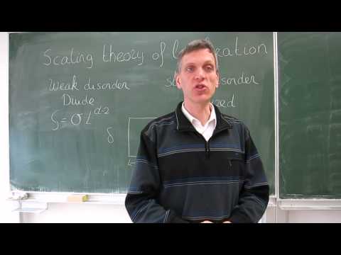Scaling theory of localization intro (by Piet Brouwer)