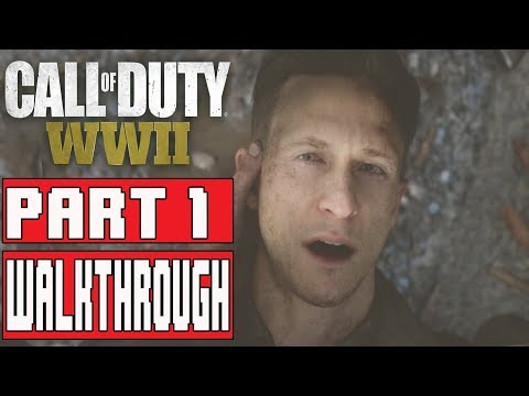 CALL OF DUTY WW2 Gameplay Walkthrough Part 1 D Day - No Commentary