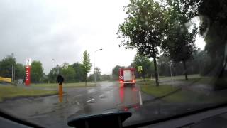 preview picture of video 'Noodweer rondweg Westerkoog'