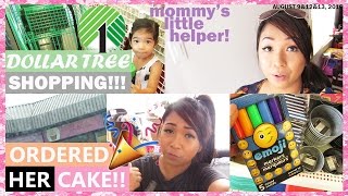 DOLLAR TREE SHOPPING, ORDERED THE CAKE, BIRTHDAY PARTY THEME!! | AUGUST 9&12&13, 2016 VLOG#56