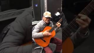 Old man plays the theme for "The Good, the Bad and the Ugly"