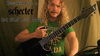 Video thumbnail for Breaking in a Schecter C-1 SLS Evil Twin #schecterguitars by PsychoFace