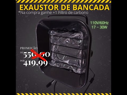 Exaustor De Fumaça Para Bancada ULUOU 493 Com filtro