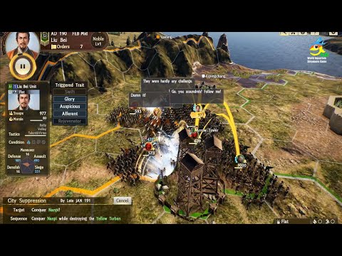 RTK14 Romance of the Three Kingdoms 14 Tutorial City Suppression game play