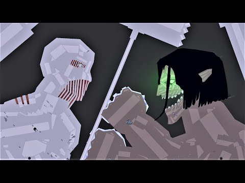 The War Hammer Titan vs The Attack Titan in People Playground