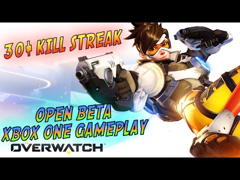 Overwatch Open Beta Gameplay! Xbox One (30+ KILL STREAK)