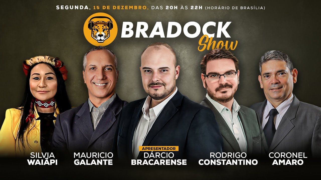 Bradock Show 15/12/25 - Dárcio Bracarense, Rodrigo Constantino, Mauricio Galante e Coronel Amaro