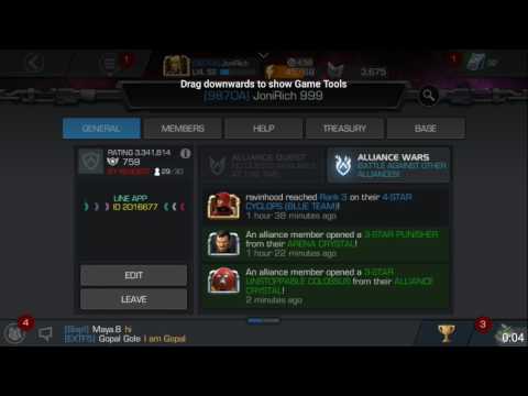 Mcoc using glory for t4cc crystal