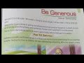 Value Education Be Generous