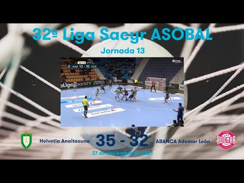 32ª Liga Sacyr ASOBAL J13: Helvetia Anaitasuna - ABANCA Ademar León 35-32