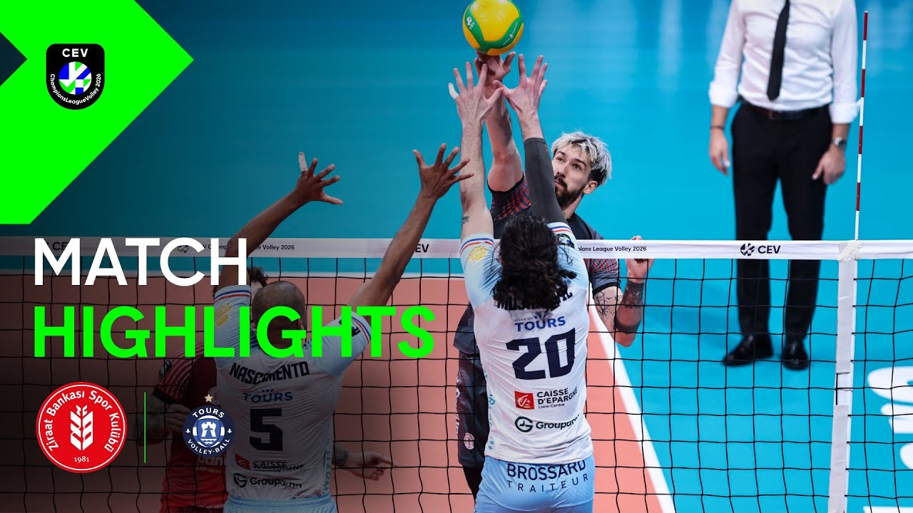Highlights | Ziraat Bankkart ANKARA vs. Tours Vb | CEV Champions League Volley 2026 | Men