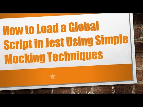 How to Load a Global Script in Jest Using Simple Mocking Techniques