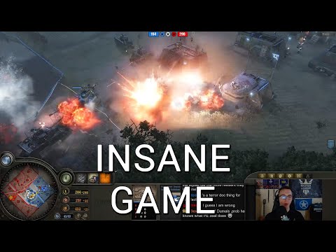 INSANE CoH1 game: PE artillery vs. US airborne - a 1.5 hour fight to the last VP!