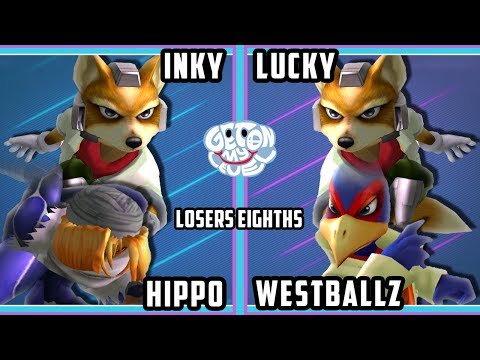 GOML 2019 SSBM - Inky & Hippo Vs. Lucky & Westballz - Smash Melee Tournament Losers Eighths