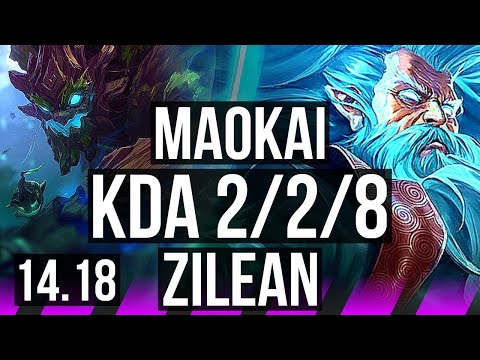 MAOKAI & Kai'Sa vs ZILEAN & Lucian (SUP) | 2/2/8 | NA Grandmaster | 14.18