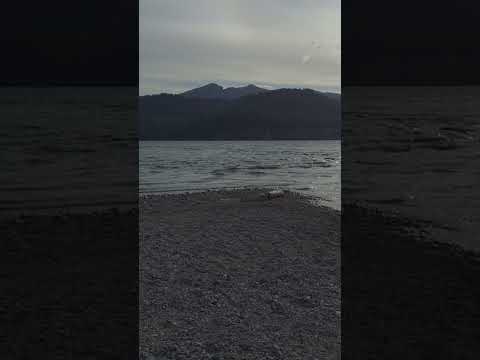 Desembocadura del río Bonito, Villa La Angostura, Neuquén, Patagonia, Argentina