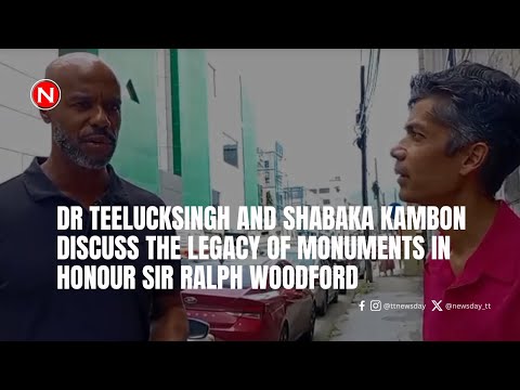 Dr Teelucksingh and Shabaka Kambon discuss the legacy of monuments in honour Sir Ralph Woodford