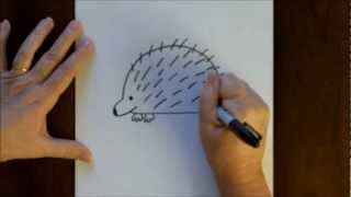 How to Draw a Cartoon Porcupine Simple Drawing Lesson for Kids