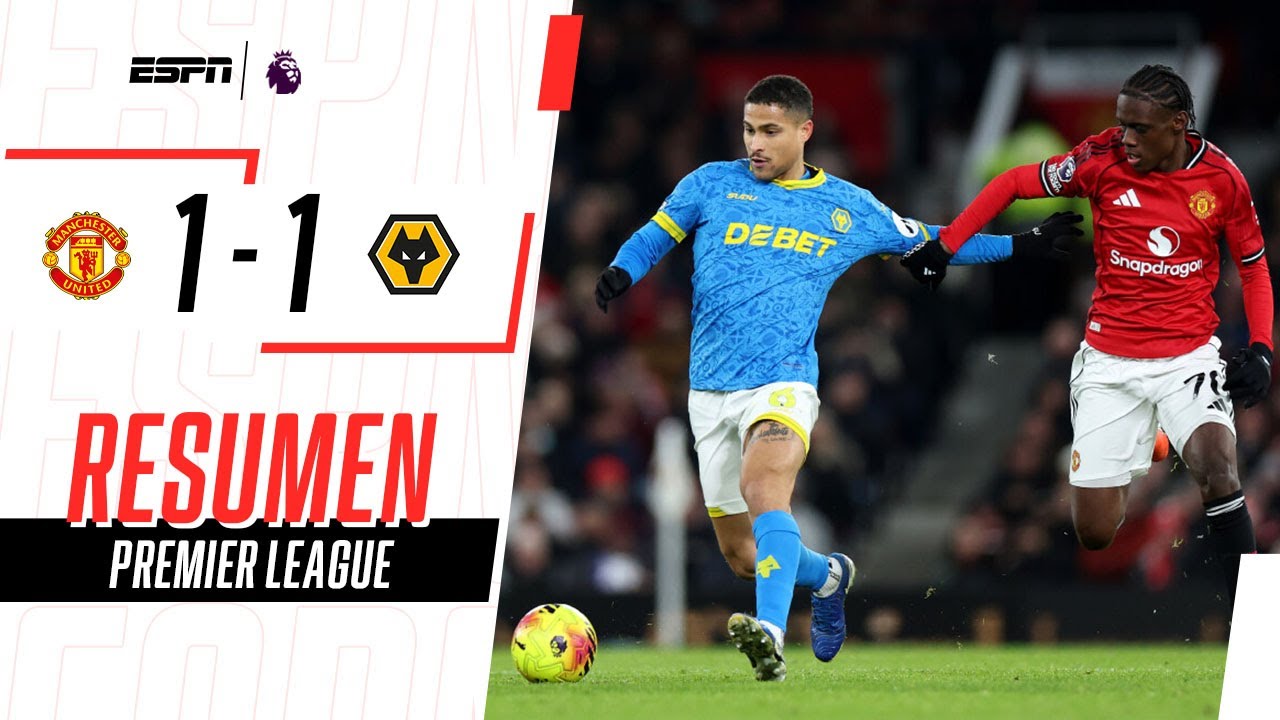 EL UNITED EMPATÓ EN OLD TRAFFORD ANTE EL ÚLTIMO DE LA TABLA | Manchester United 1-1 Wolves | RESUMEN