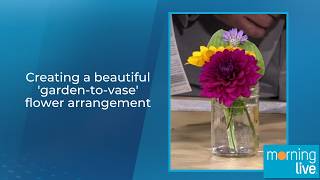 Creating a beautiful 'garden-to-vase' flower arrangement