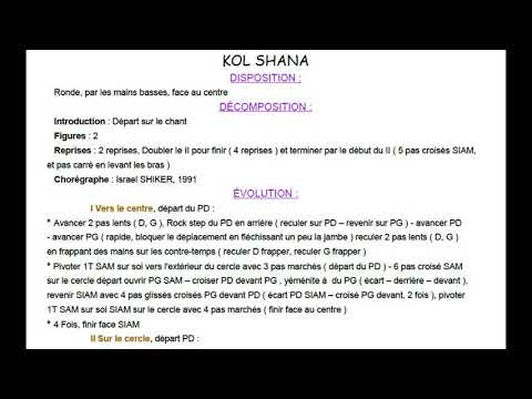 KOL SHANA Chorégraphies FDM50