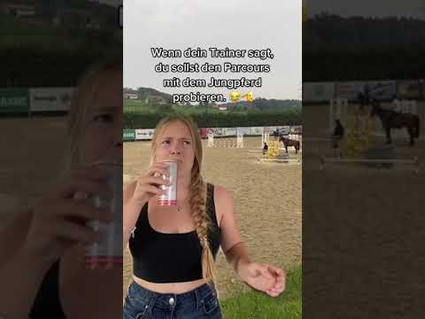 JUMPING with a YOUNG HORSE!? 💣😱 #shorts